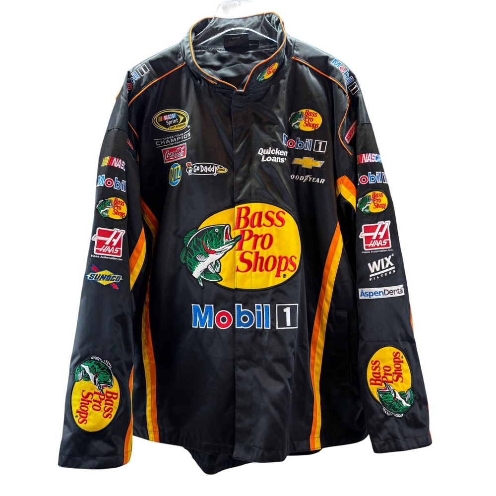 Chase Authentics NASCAR Bass Pro Shops Racing Jacket Mens 2XL Tony Stewart 14‎